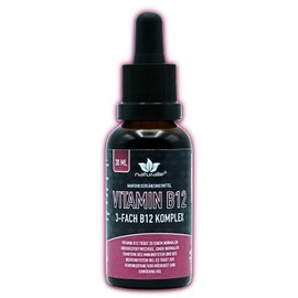 Naturalie® Vitamin B12 Drops High Dose with 400 μg per 2 Drops | Alcohol Free | Triple Complex with Adenosylcobalamin, Hydroxycobalamin and Methylcobalamin | Approx. 900 Drops - 30 ml