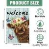 DMERBYL Welcome Spring Highland Cow Garden Flag 12x18 Double Sided
