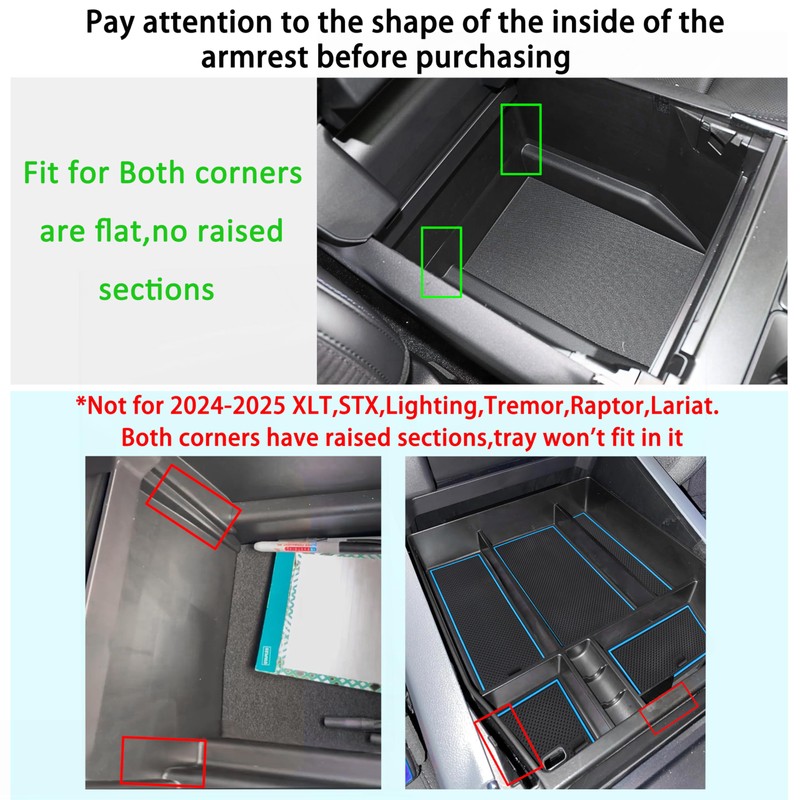 Center Console Organizer Tray for Ford F150 2021 2022 2023