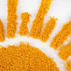 Adabana Boho Decorative Throw Pillow Covers 18x18 Tufted Yellow Sun Sunshine Pillow Cover for Bedroom Living Room Bed Sofa