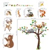 decalmile Wall Sticker Forest Animals Tree Wall Sticker Bear Deer