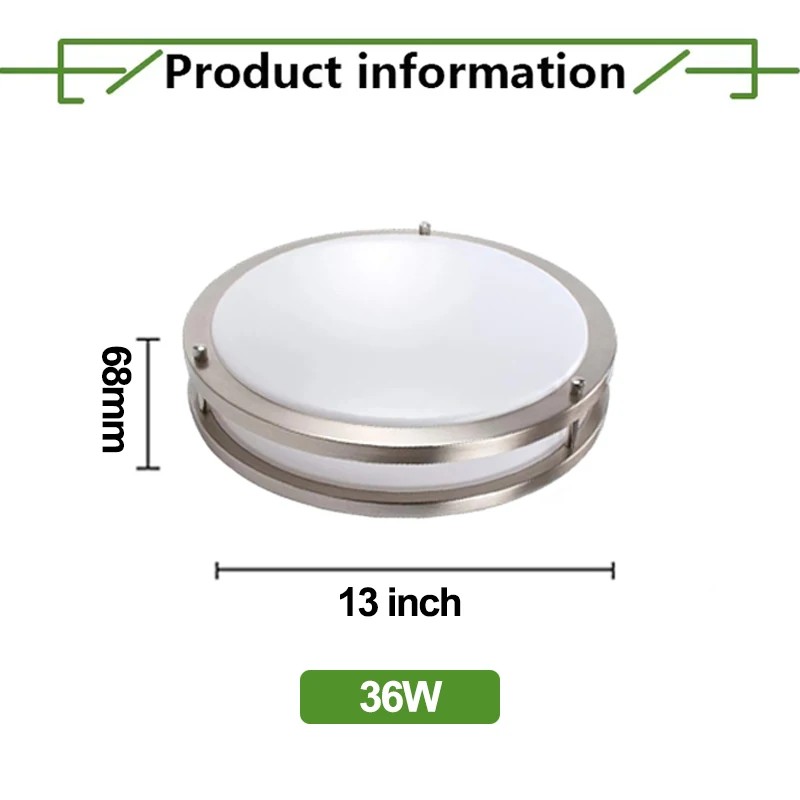 Local Warehouse 13Inch 36W 5CCT Waterproof Led Light Dimmable Led