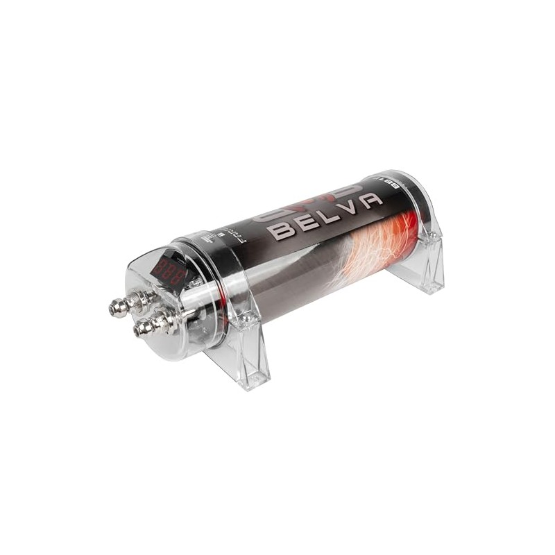 Belva 1.0 Farad Capacitor con visualización LCD, Color Rojo