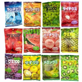 KASUGAI Japanese Kasugai Gummy Candy -12 Flavors Available; Seller's Choice of 3 Flavors