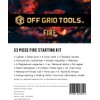 Off Grid Tools Fire Starting Kit, 33 Pieces Outdoor Survival