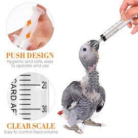 VILLCASE Bird Feeding Syringe Set, Baby Birds Syringe Feeder Parrot Feeding Syringe Tube Measuring Syringe Tools for Feeding Pets Scientific Industrial Labs