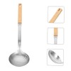 Ciieeo Stainless Steel Cooking Spoon with Wooden Handle Versatile Ladle