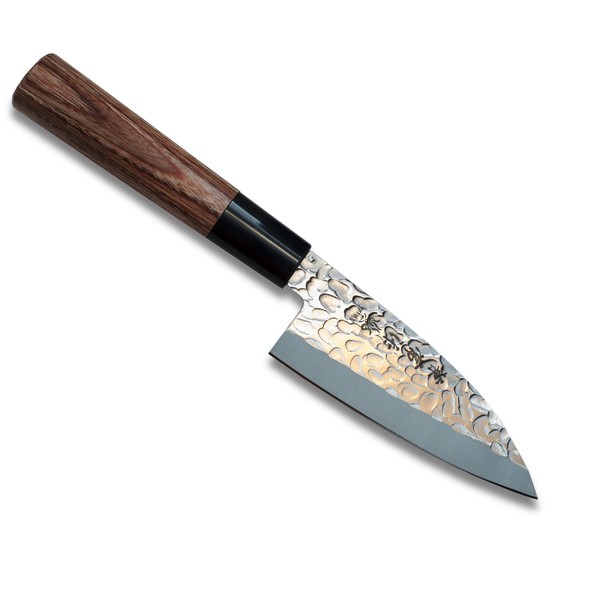 Kanetsune Seki KC-956 Stainless Steel 1K6 Hammered Polished Koide Blade Red Plywood Round Handle 4.1 inches (105 mm)
