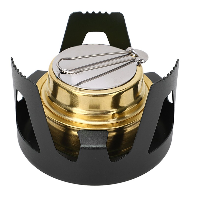 Mini Alcohol Stove Brass Aluminum Alloy Safe Windproof Portable Widely