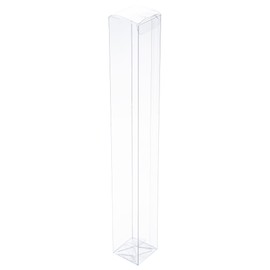 Restaurantware Sweet Vision 1.5 x 1.5 x 6.3 Inch Favor Boxes 100 Durable Candy Boxes - Disposable Clear PET Candy Packages With Protective Film Pop And Lock Bottom