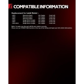 Torchbeam CV Axle Shaft Assembly Compatible with 2012-2017 R-a-n-g-e Rover Evoque, 2015-2017 Discovery Sport, Front Left CV Axle NCV11208