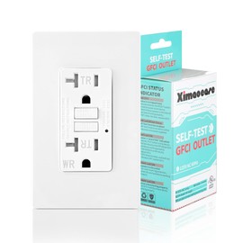 GFCI Outlet 20 Amp, Self-Test GFI Receptacle, Tamper & Weather Resistant (TR/WR), UL Listed, LED Indicator, Wall Plate Included, 1-Pack, Matte White