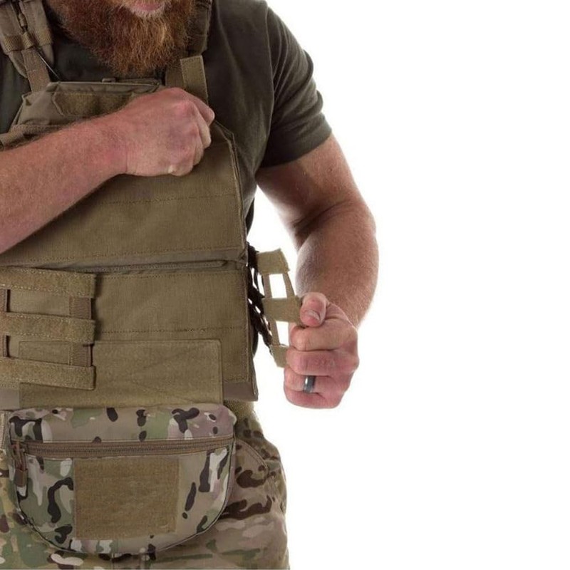 Multicam Tactical Vest Abdominal Drop Dump Bag Pouch Dangler MOLLE