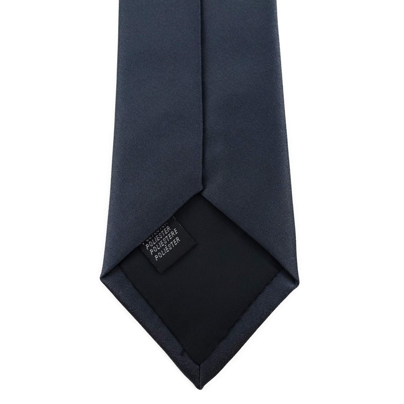 TigerTie Plain Children's Tie Pre-Tied with Elastic Band, charcoal