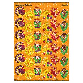 トレンド ごほうびシール キラキラ 秋 シール 72片 Trend Sparkle Stickers Awesome Autumn T-63008