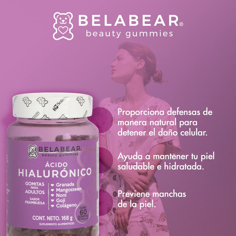Solanum Belabear Ácido Hialurónico - 60 gomitas