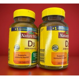 Nature Made 2x NatureMade D3 2000 IU 220 (440)  Tabs Exp 1/26
