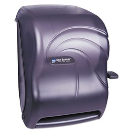 San Jamar T1190TBK Lever Roll Towel Dispenser Oceans Black Pearl 12 15/16 x 9 1/4 x 16 1/2