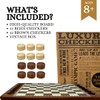 Regal Games Luxury Checkers Board Game for Adults & Kids
