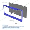 Gioyonil 2 Pack License Plate Frames: Stainless Steel Handcrafted Sapphire