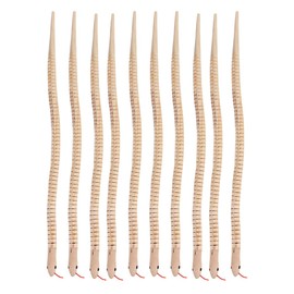 TOYANDONA 10 Pieces Flexible Snakes Natural Wood Snakes Jointed Snake Toy Set Unfinished Wooden Snakes Unpainted Snake Model Toy Fidget Toy Cute