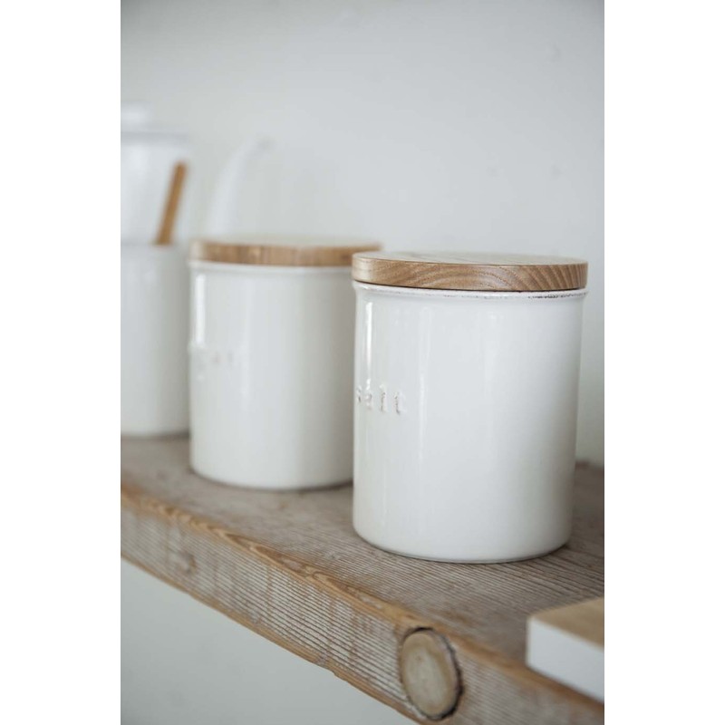 Yamazaki Industries 3426 Toska Sugar Storage Container, Ceramic Canister, White