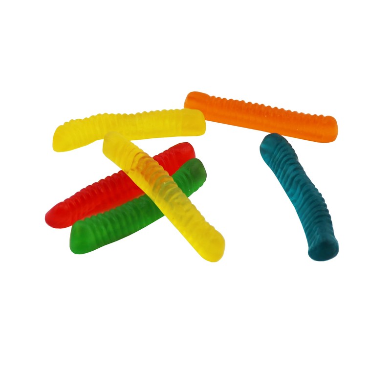 FirstChoiceCandy Sweet & Sour Gummy Worms, Multi Flavors and Solid