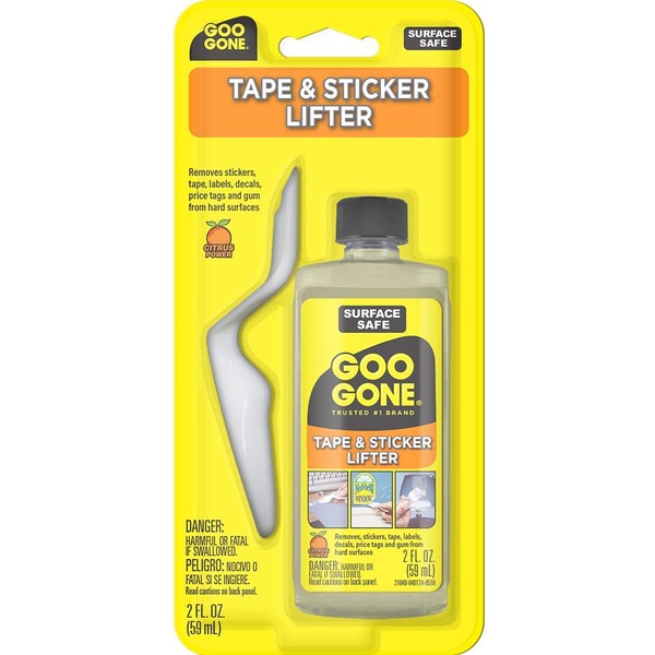 Goo Gone Sticker Lifter - Adhesive and Sticker Remover - 2 Ounce - Citrus Power Removes Stickers Tape Labels Decals Tags and Gum
