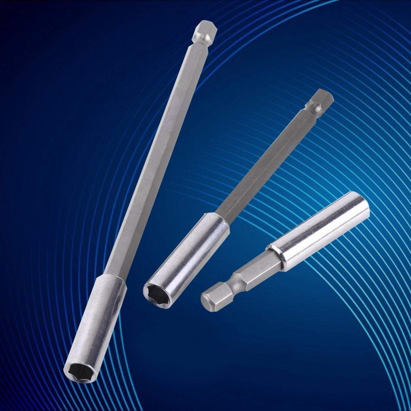 3-Piece Extension Rod Carbon Steel + CRV, 1/4 Inch Hex