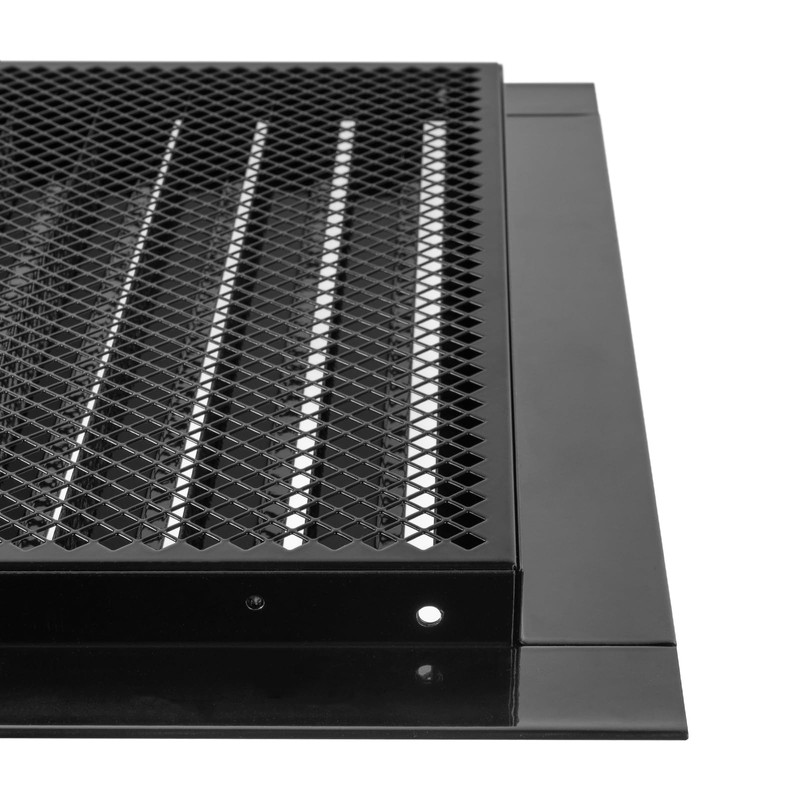 12" x 12" Inch Square Black Galvanized Steel Ventilation Grille
