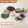 sourcing map 4 Pcs Round Braided Placemats, 5.9" Woven Placemats