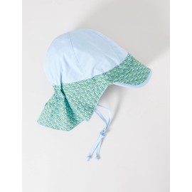 Sterntaler Baby Boys Peaked Cap Ties Neck Protection and Whale Pattern Hat, Blue (sky 325)