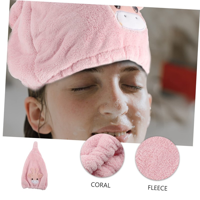 FRCOLOR Quick Dry Hair Towel Hat for Women Super Absorbent