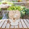 Toparad Face Self Watering Planter Pots Funny Toilet Plant Pot