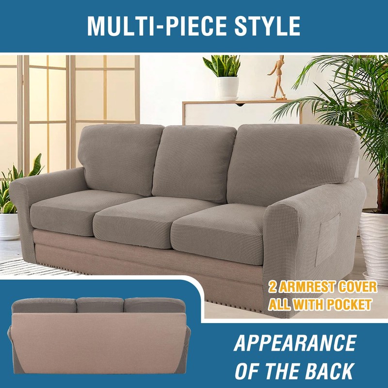 H.VERSAILTEX Multi-Pieces Sofa Covers Stretch Couch Covers Form Fitted Seats