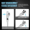 LOSCHEN 27pcs Extra Long Metric Flex-Head Ratcheting Wrench Double Box