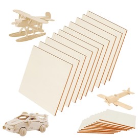 10 pieces craft wood board, craft wood panels, lime wood, craft wooden board, wooden panels for crafts, plywood 3 mm, wooden panels for crafts, balsa wood, for DIY models, crafts, paintings