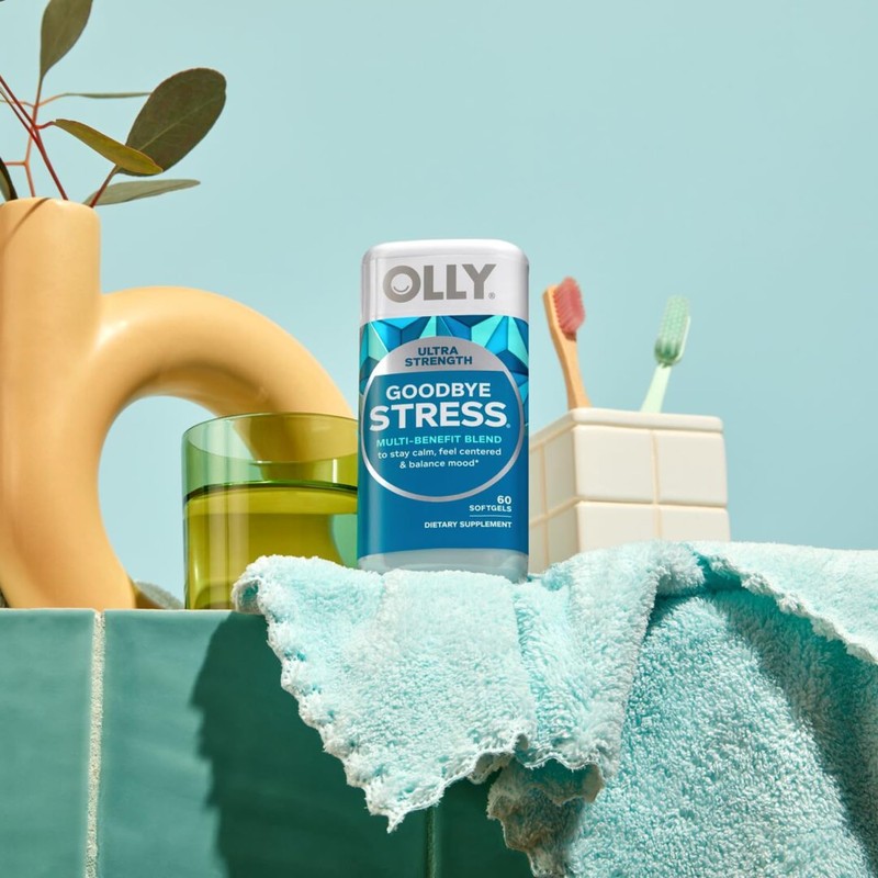 OLLY Ultra Strength Goodbye Stress Softgels, GABA, Ashwagandha, L-Theanine and