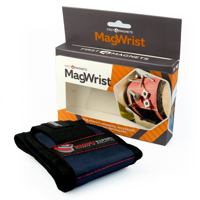 MagWrist Blue Magnetic Bracelet for Screws, Nails, Drills, Ideal for