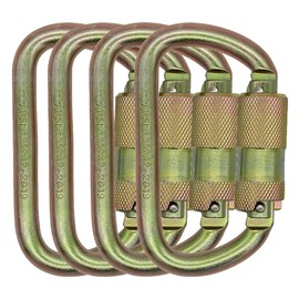 Heavy Duty Carabiner 30KN(6500LBS) Auto Locking Climbing Carabiners Clips for Rock Climbing,Rappelling,Hunting, Rescue Equipment(CE Rated,D Shape)