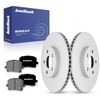 AutoShack Front Brake Rotors Premium Ceramic Brake Pads | Replacement
