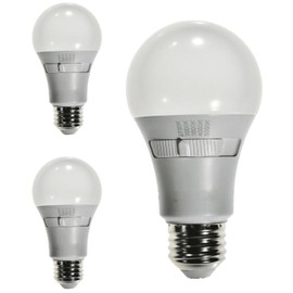Diodesy- A19 LED Light Bulb 9W 800 Lumens E26 Medium Base 27K/30K/35K/40K/50K Color Adjustable for Bedroom Living Room Light Bulb 120V CRI80 230° Beam Angle Dimmable White Finish Pack of 3