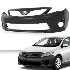 G-PLUS Front Bumper Cover Compatible with 2011 2012 2013 Toyota Corolla Base CE L LE 5211903901, TO1000372 Primed Black
