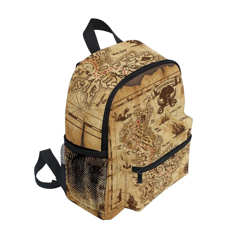 Boys Girls Kids School Backpack Rucksack Pirate Treasure Map Child