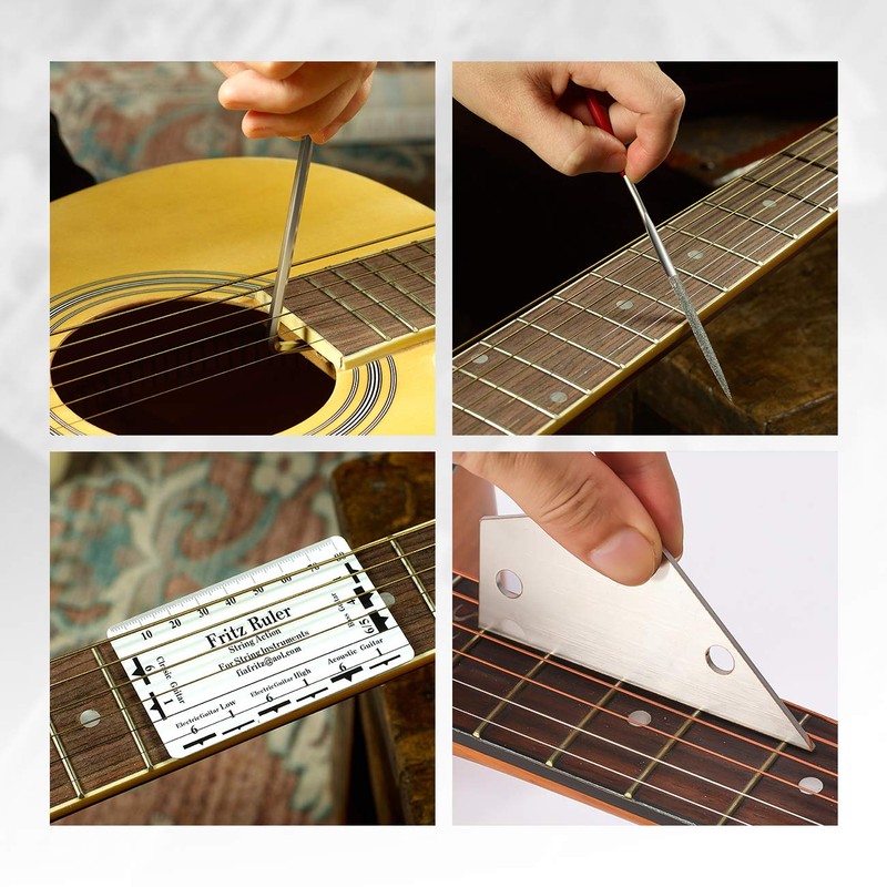 MIFOGE 25Pcs Guitar Repairing Tools Kit Setup Kit with Carry