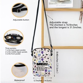 Hockey Mom Crossbody Bag Momsicle Messenger Bag Momsicle Definition Shoulder Bag Ice Hockey Lover Gift (MOMSICLE CB CA)