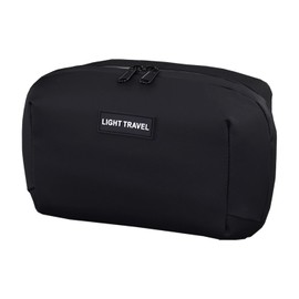 OnceMu Gadget Pouch, Small, Travel Pouch, 180° Opening Design, Laptop Accessories, Waterproof Material, Interior Dividers, Travel, Business Trips, Small Storage, Black, Modern Style