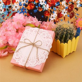 DECORA 6.5inch Round Lace Flower Paper Doilies Placemat for DIY Paper Crafts/Wedding Decoration 200pcs