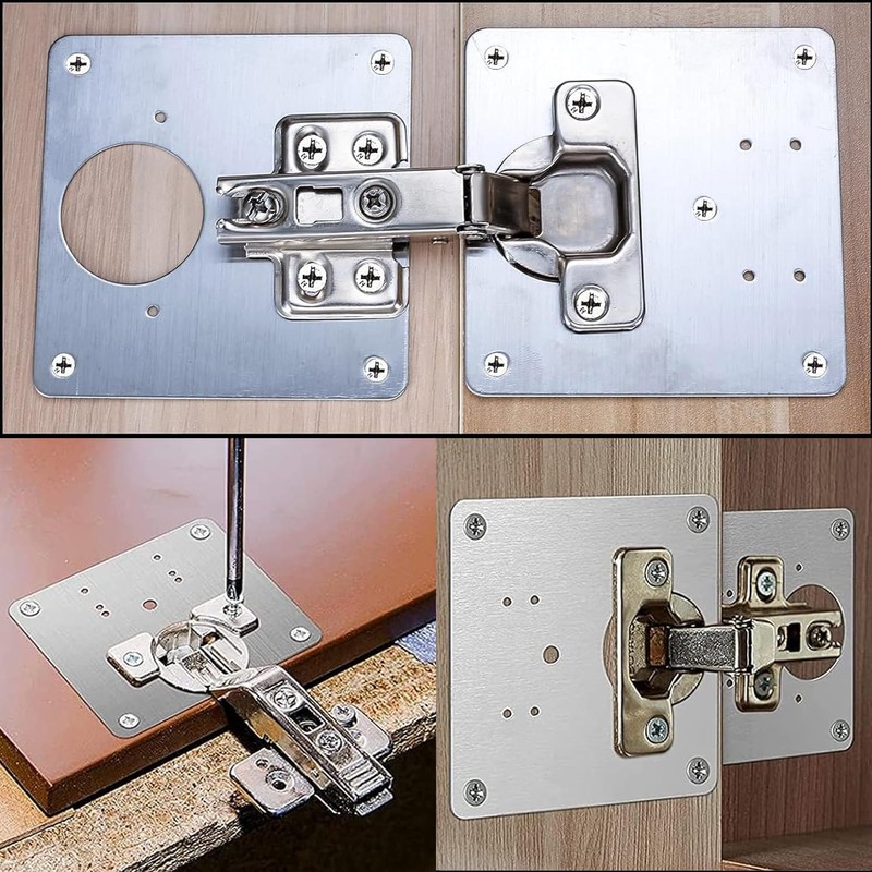 Cabinet Hinge Repair Plate,Kitchen Cupboard Door Hinge Repair Brackets with