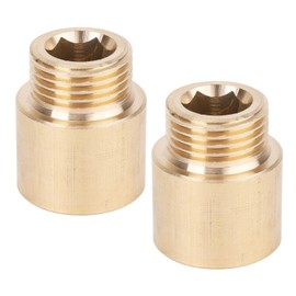 2pcs Brass G1/2 Male to Female, 0.79 Inch Shower Head Arm Connector Plumbing Shower Head Extension Arm Hose Adapter for Connecting Bathroom Supplies